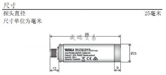 维萨拉全新的用于特定浓度二氧化碳测定的GMP251智能一体化探头(图1)